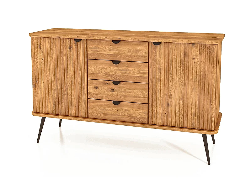 KULA - Kommode 100% aus massivem Holz aus Wildeiche, naturgeölt