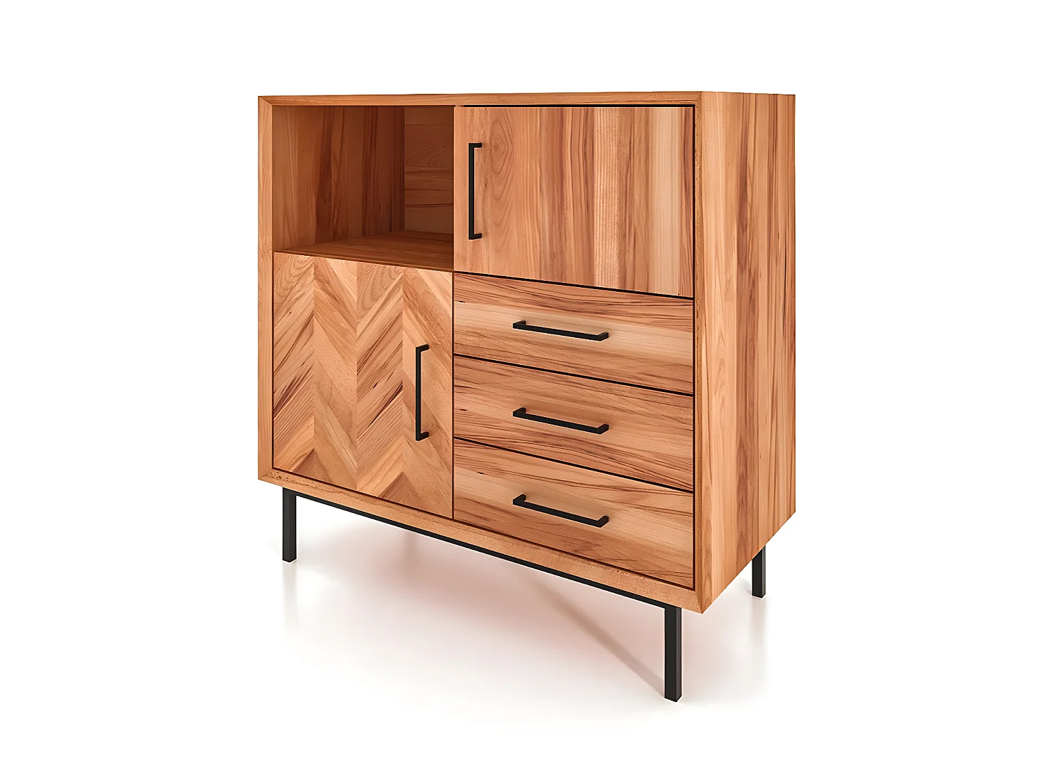 ABIES - Kommode 100% aus massivem Holz aus Wildeiche, naturgeölt