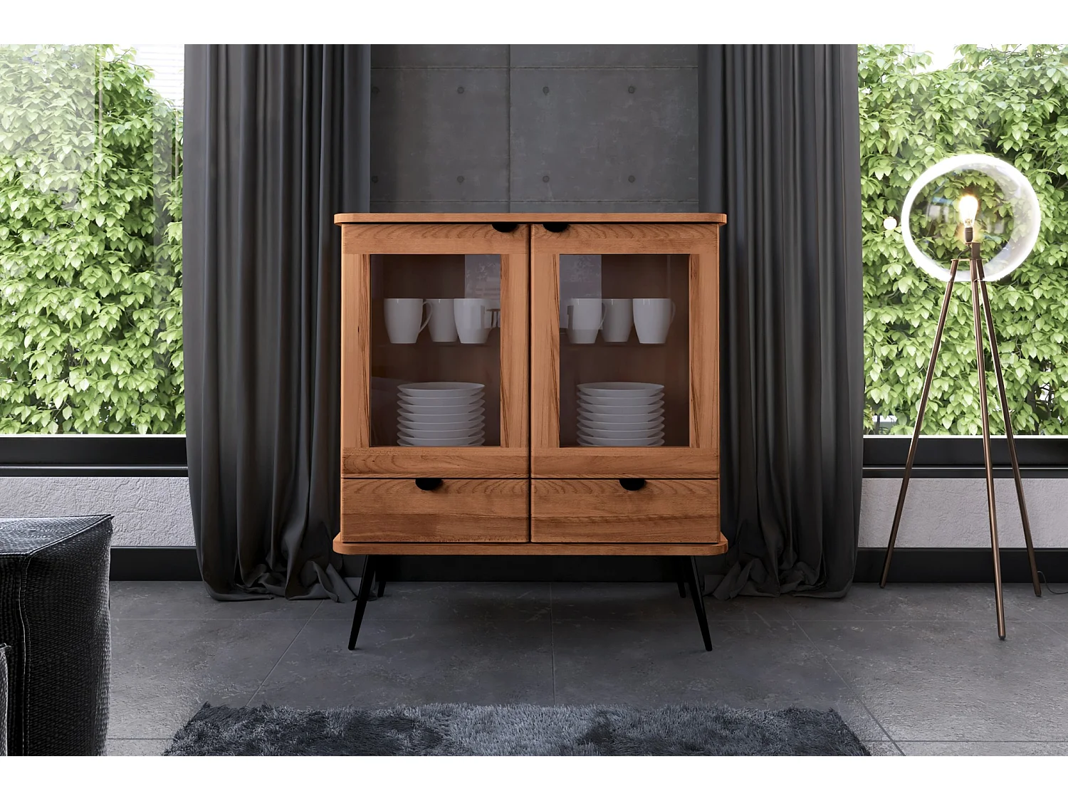 KULA - Kommode 100% aus massivem Holz aus Kernbuche, naturgeölt