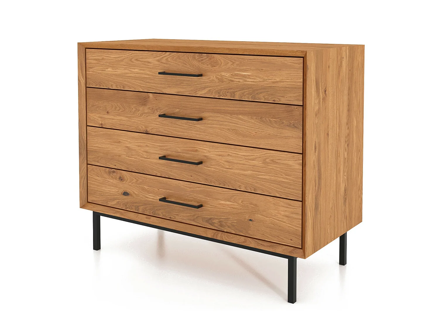 ABIES - Kommode 100% aus massivem Holz aus Wildeiche, naturgeölt