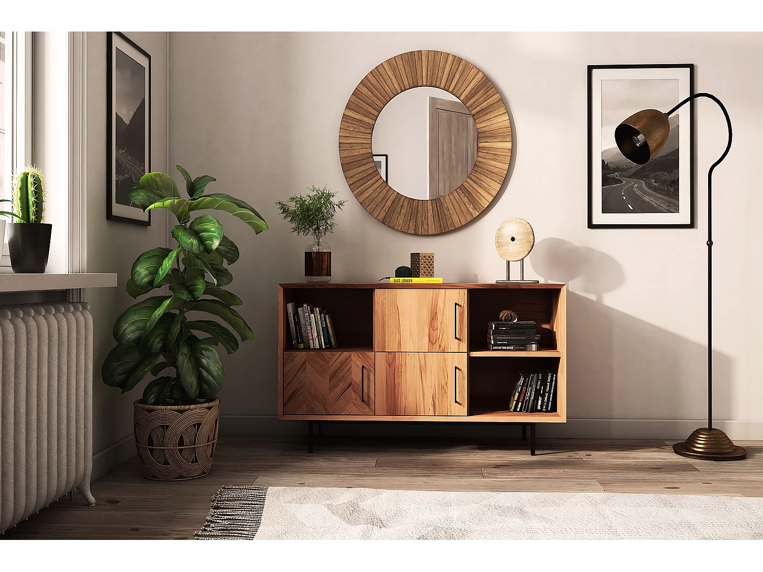 ABIES - Kommode 100% aus massivem Holz aus Kernbuche, naturgeölt