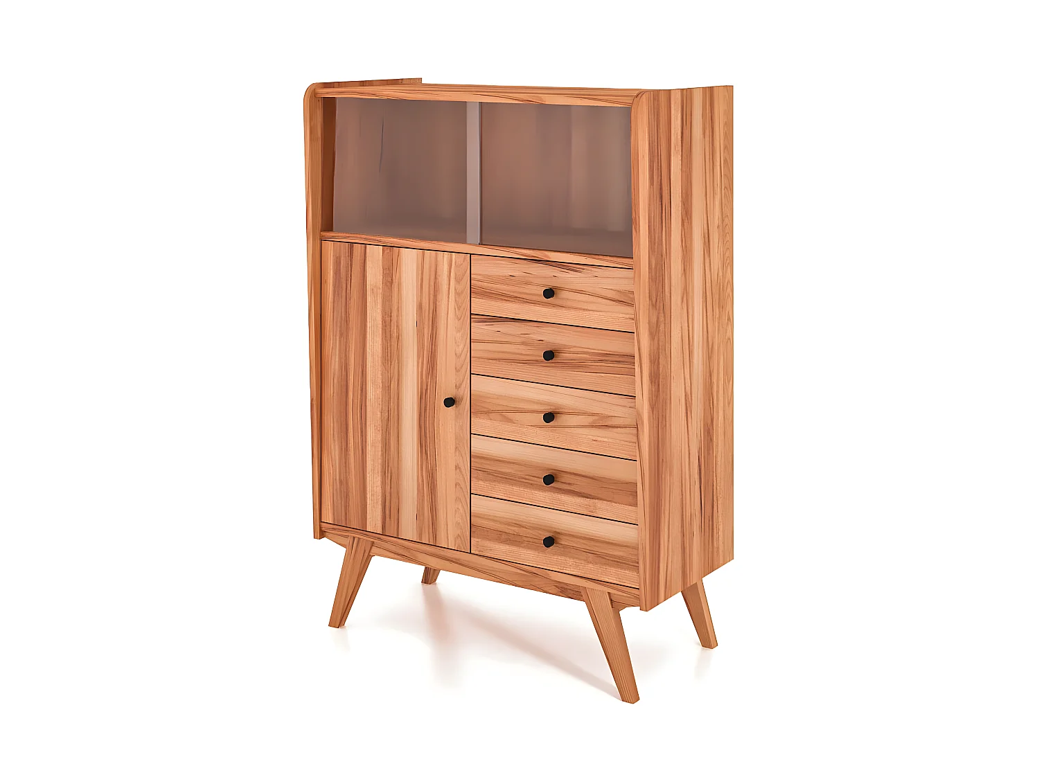 RETRO - Kommode 100% aus massivem Holz aus Kernbuche, naturgeölt