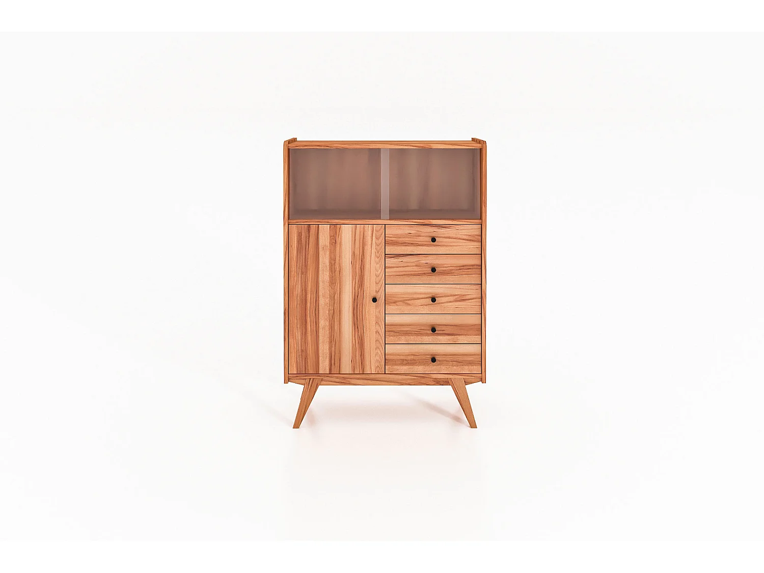 RETRO - Kommode 100% aus massivem Holz aus Kernbuche, naturgeölt