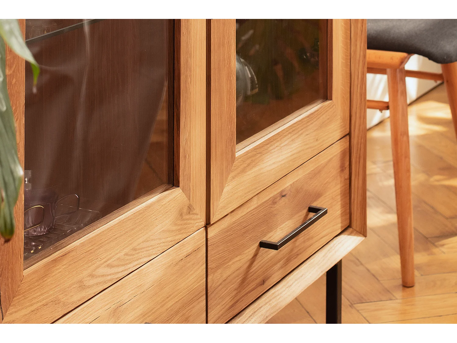 ABIES - Commode 100% en bois massif de chêne sauvage, huilé naturel