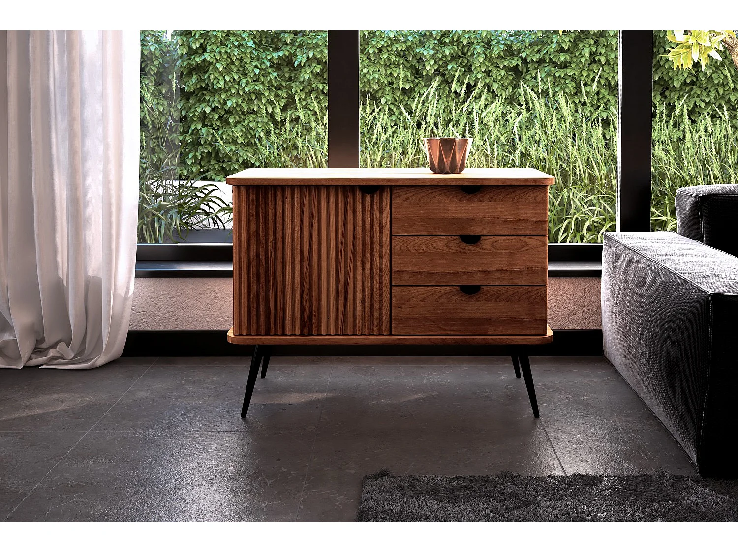 KULA - Kommode 100% aus massivem Holz aus Kernbuche, naturgeölt