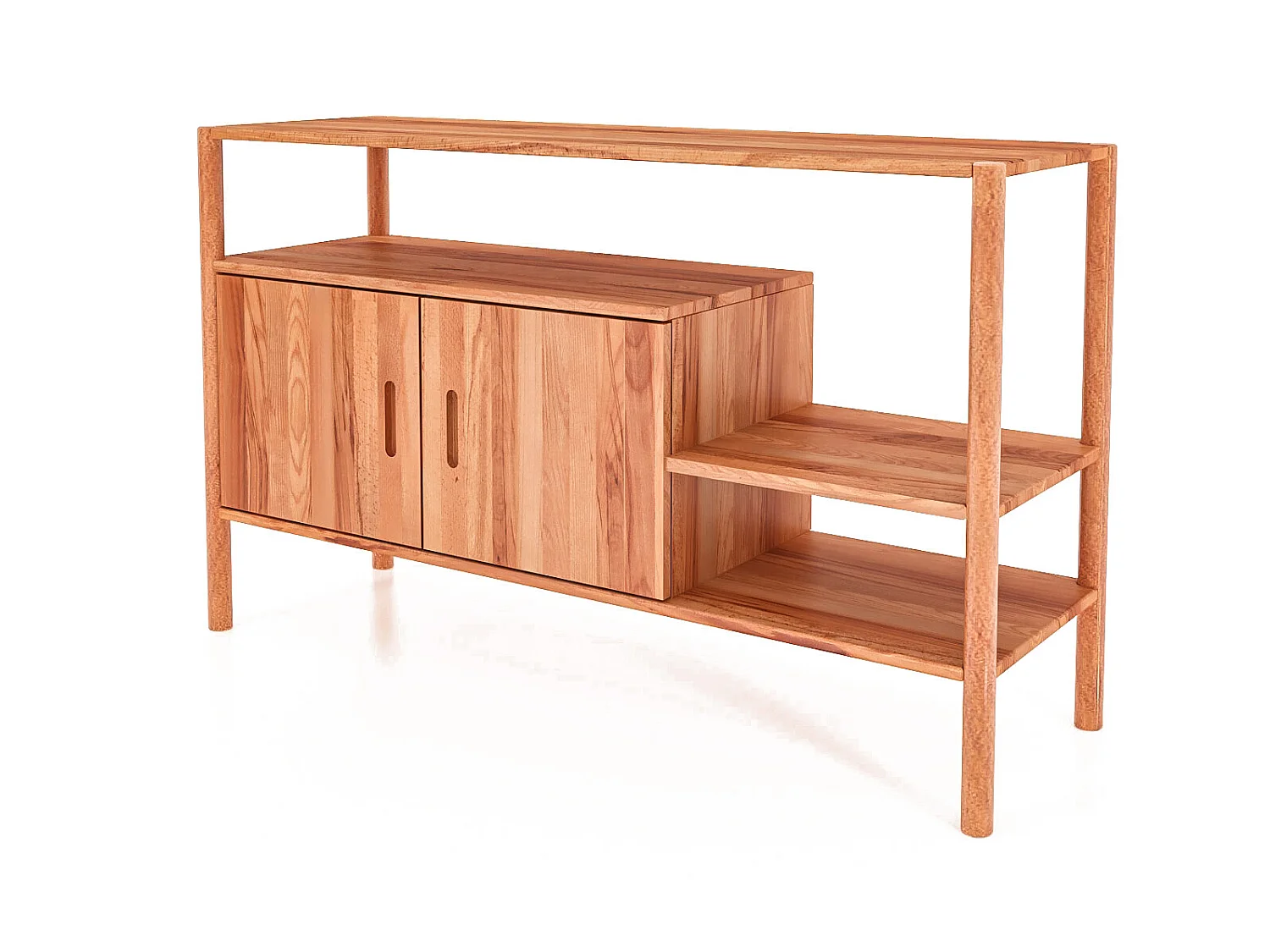 POLA - Regall aus massivem Holz aus Kernbuche, naturgeölt