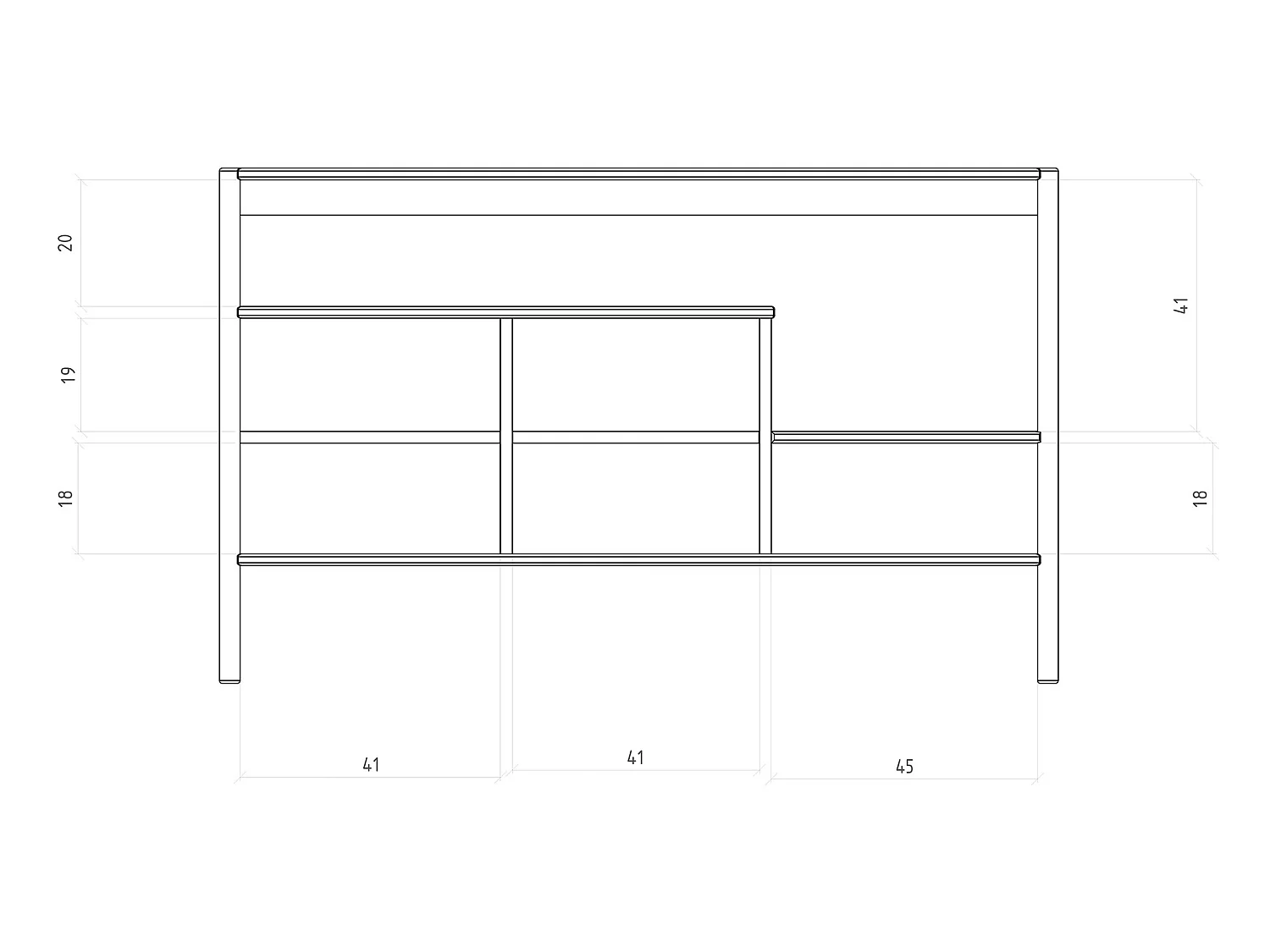 POLA - Regall aus massivem Holz aus Kernbuche, naturgeölt