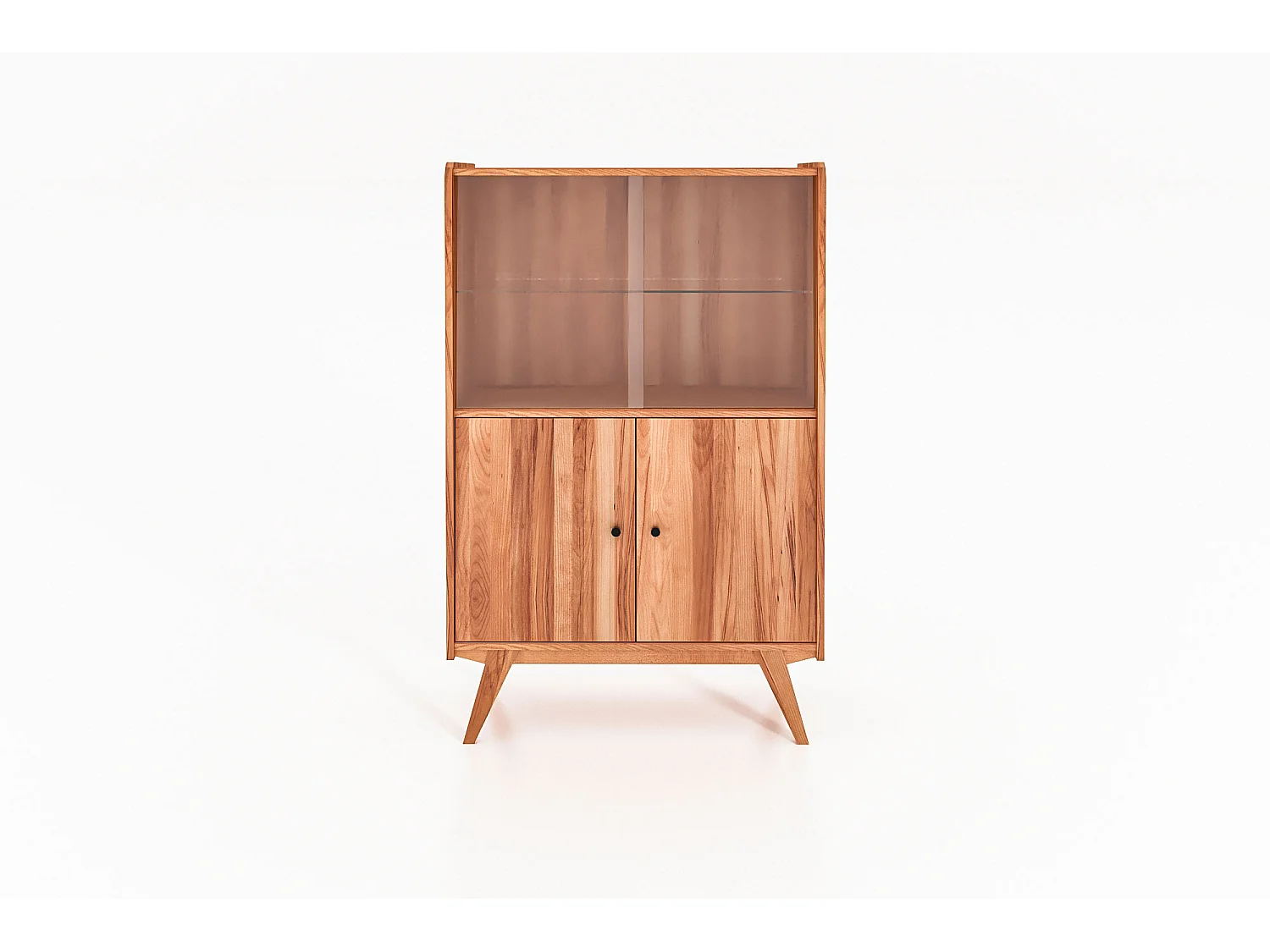 RETRO - Vitrine mit Schiebetür aus Kernbuche, naturgeölt