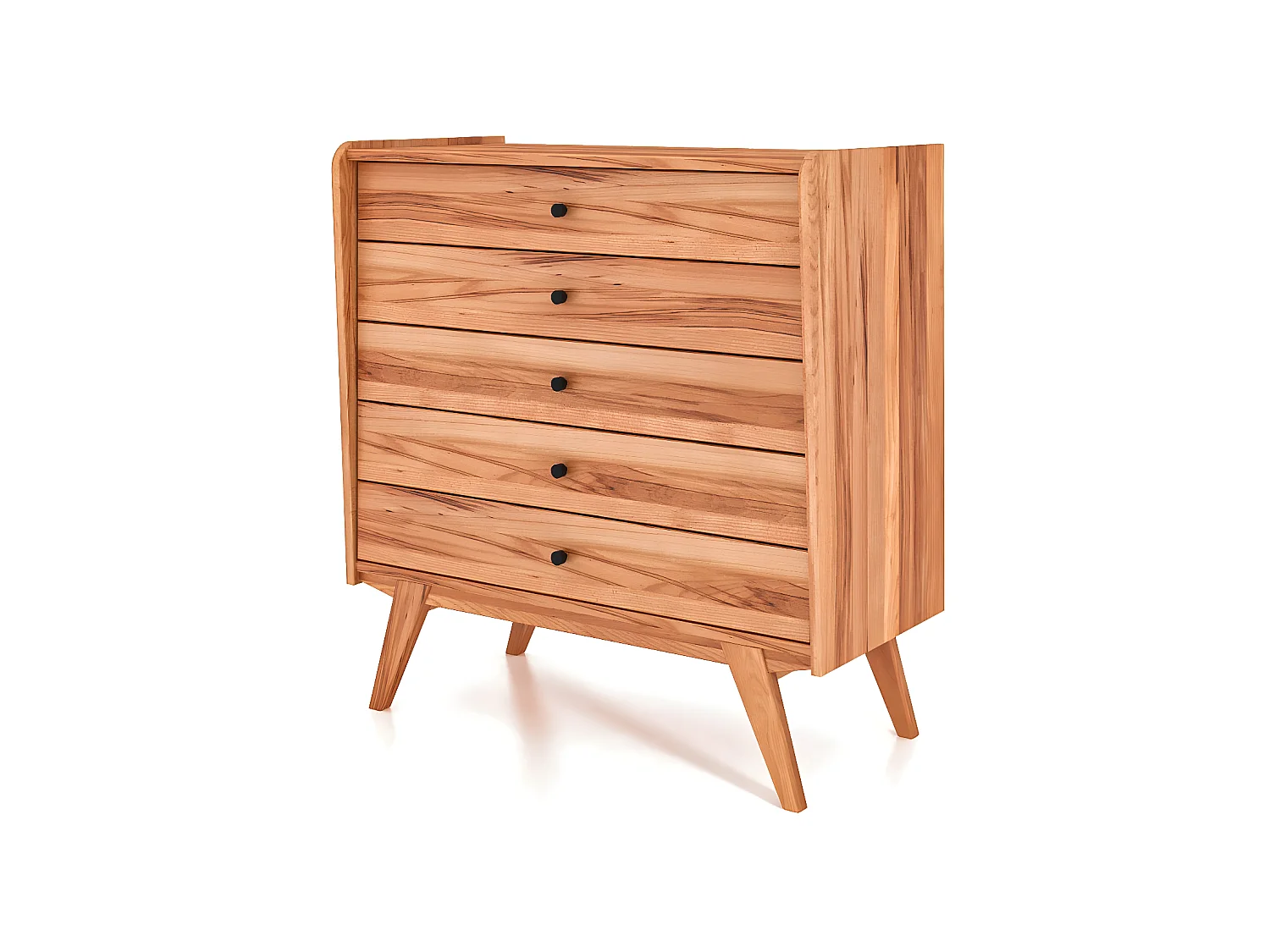 RETRO - Kommode 100% aus massivem Holz aus Wildeiche, naturgeölt