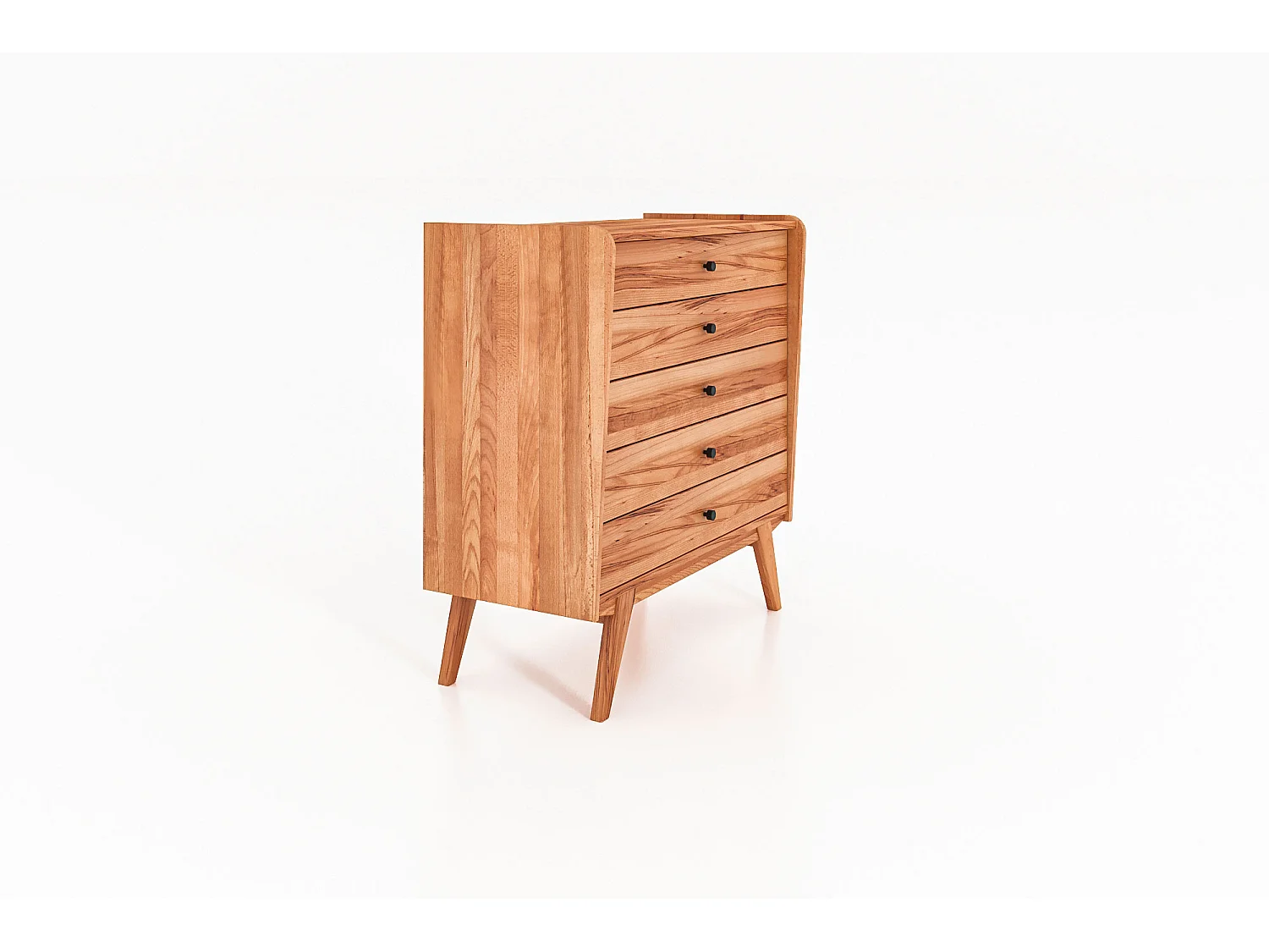 RETRO - Kommode 100% aus massivem Holz aus Wildeiche, naturgeölt