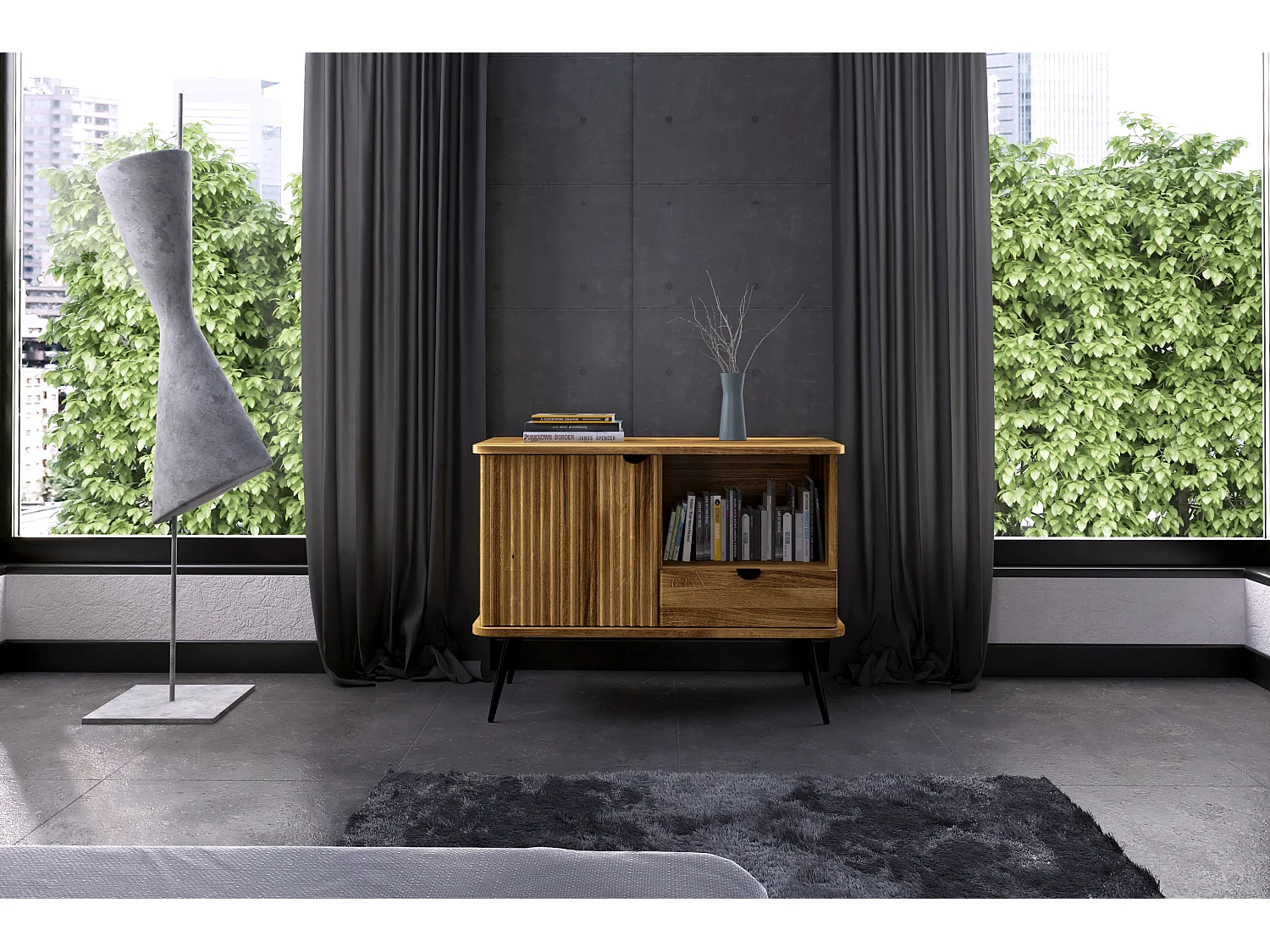 KULA - Kommode 100% aus massivem Holz aus Wildeiche, naturgeölt