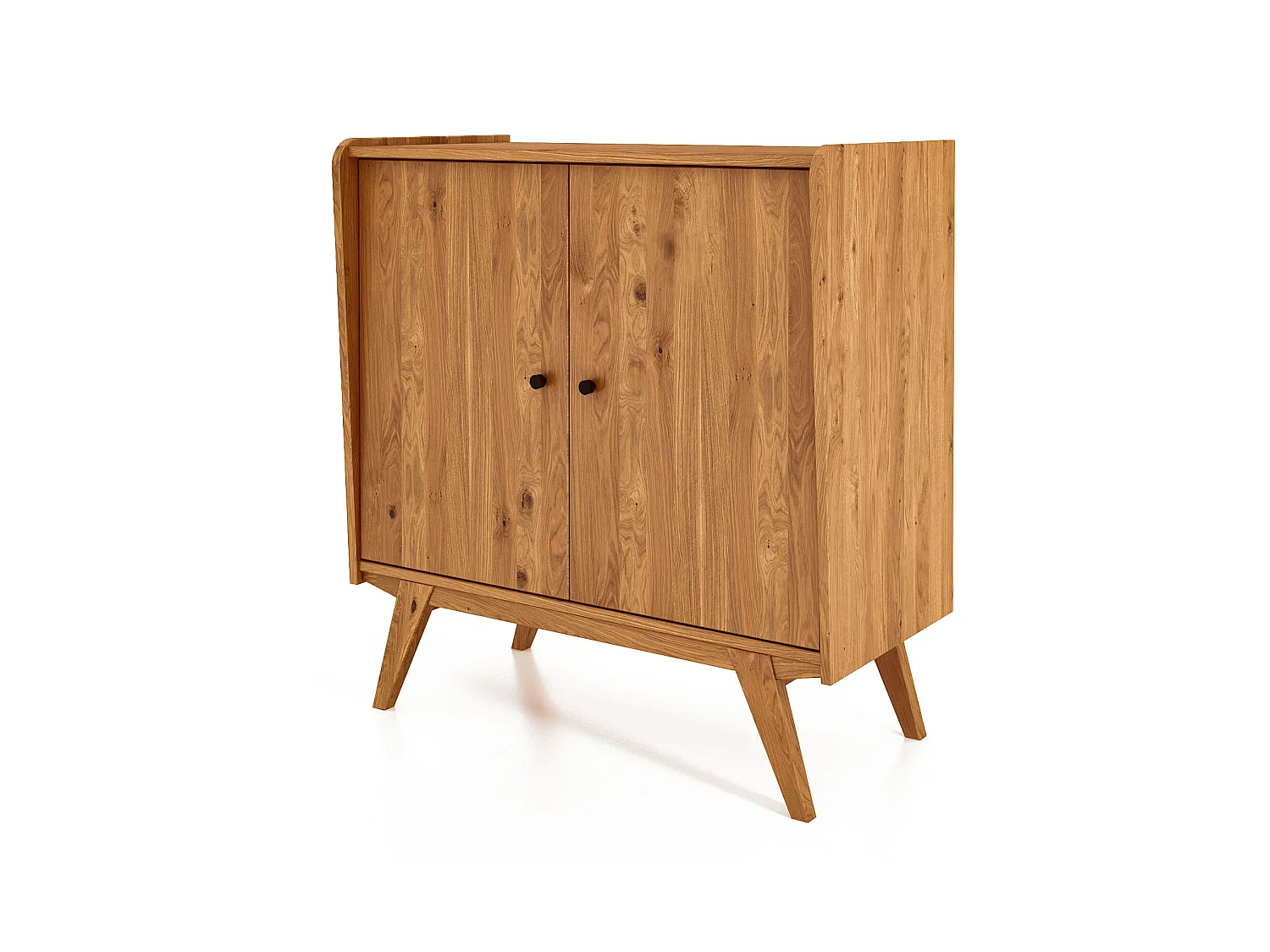 RETRO - Kommode 100% aus massivem Holz aus Wildeiche, naturgeölt