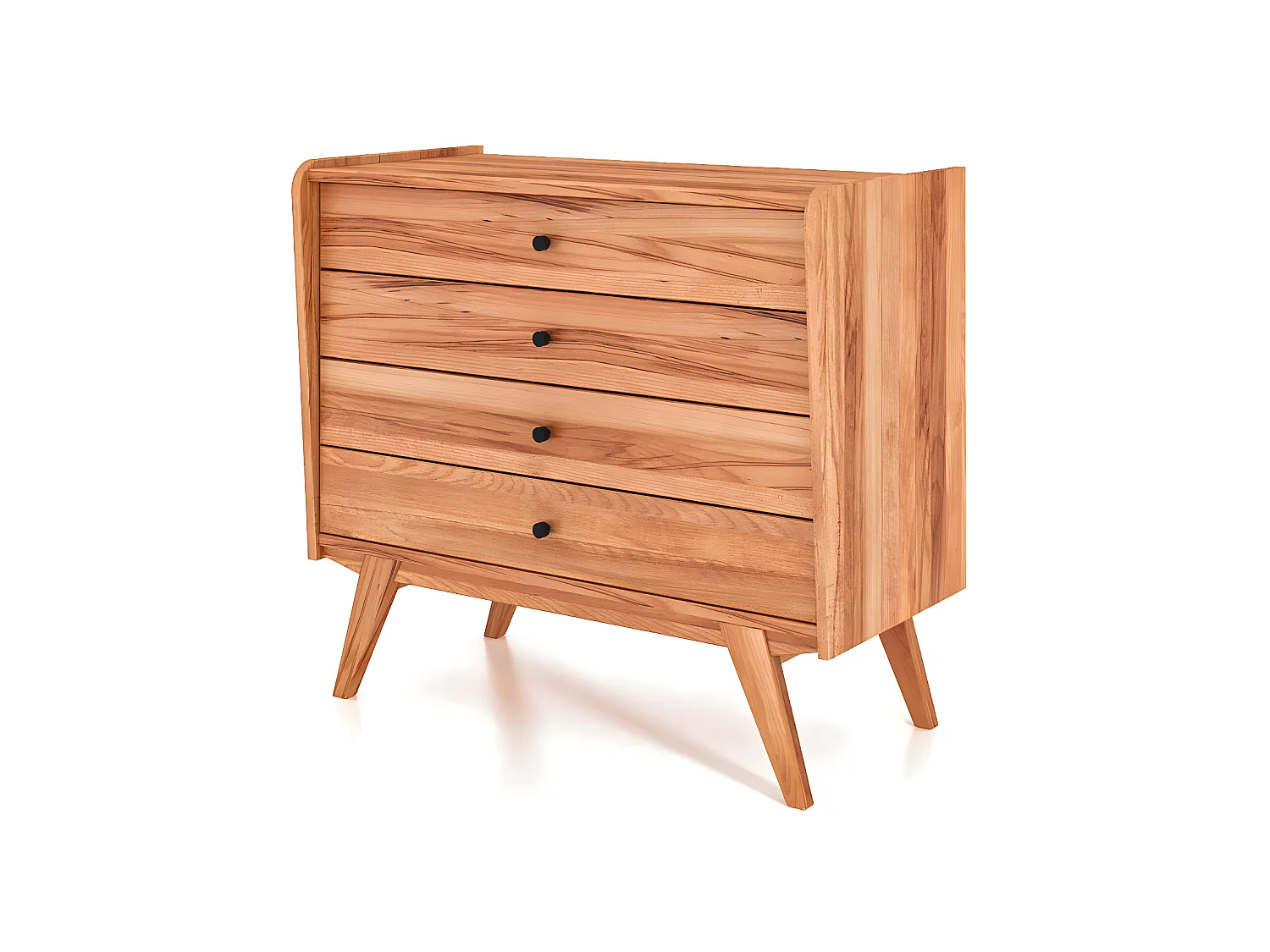 RETRO - Kommode 100% aus massivem Holz aus Kernbuche, naturgeölt