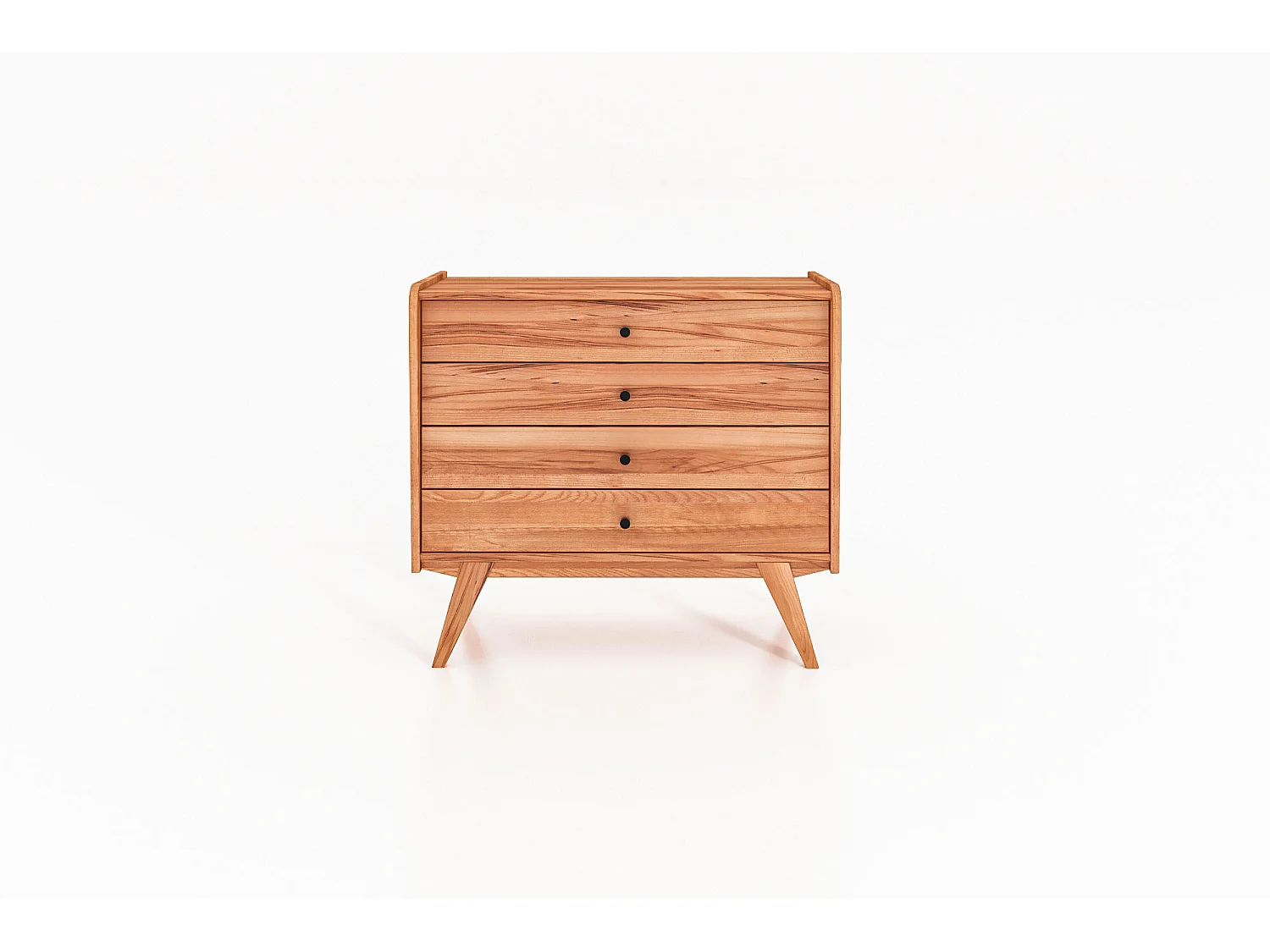 RETRO - Kommode 100% aus massivem Holz aus Kernbuche, naturgeölt