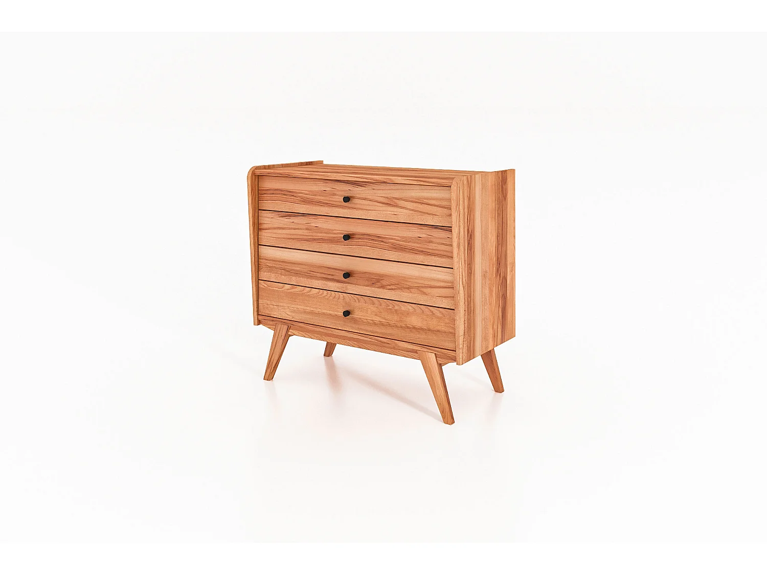 RETRO - Kommode 100% aus massivem Holz aus Kernbuche, naturgeölt