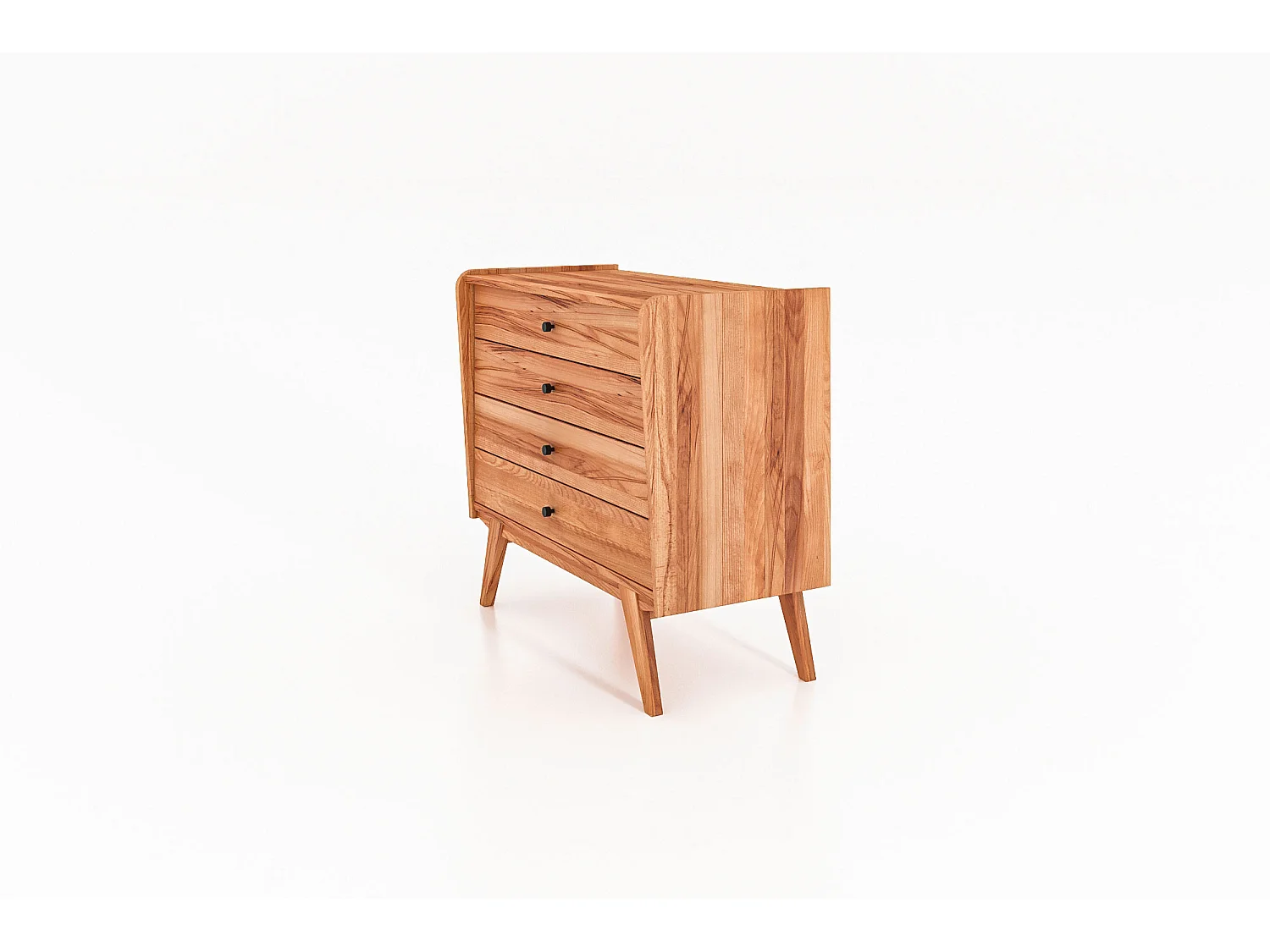 RETRO - Kommode 100% aus massivem Holz aus Kernbuche, naturgeölt