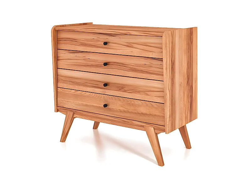 RETRO - Kommode 100% aus massivem Holz aus Kernbuche, naturgeölt