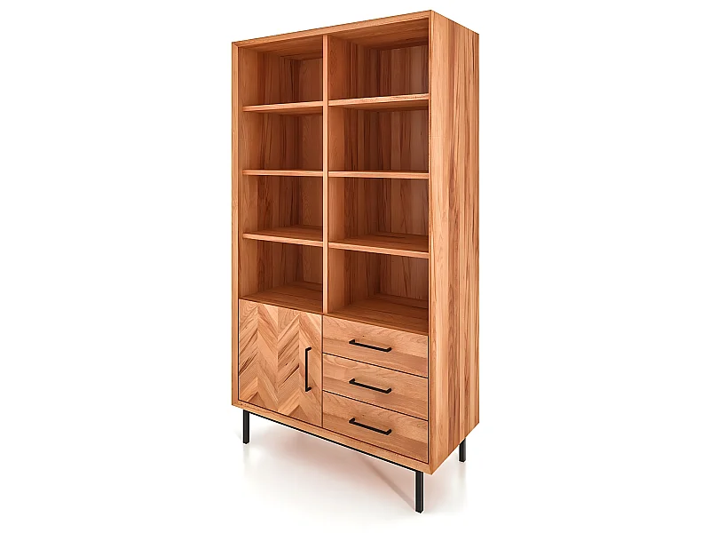 ABIES - Regall aus massivem Holz aus Kernbuche, naturgeölt