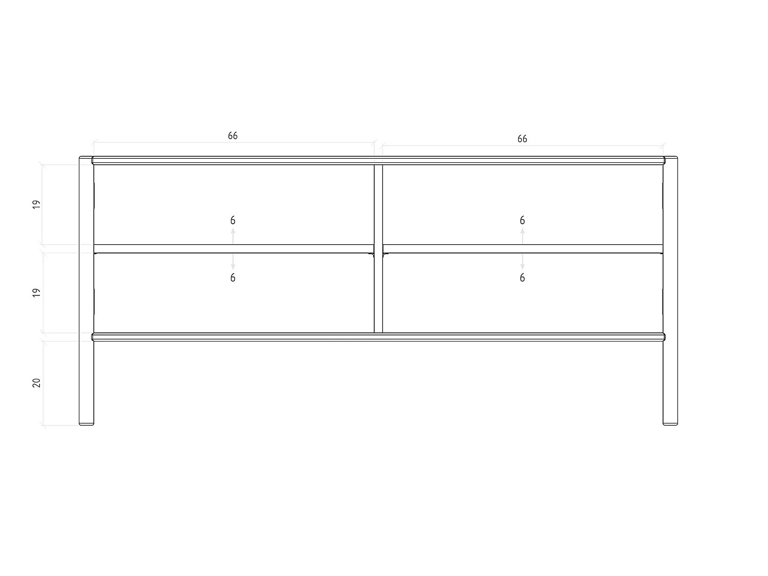 POLA - TV-Möbel mit Schiebetüren aus Wildeiche naturgeölt