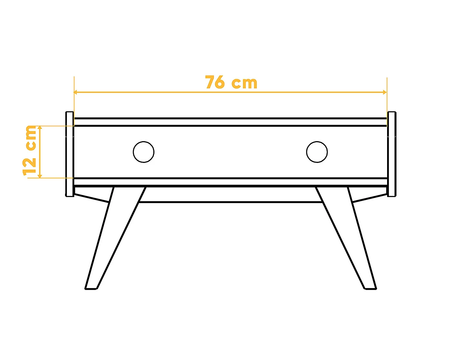 RETRO - TV-Möbel aus Wildeiche naturgeölt