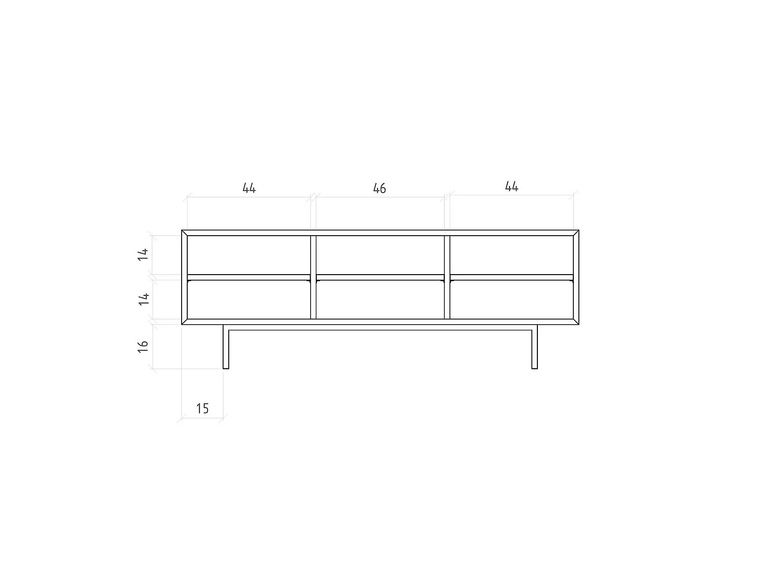 ABIES - TV-Möbel mit Holztüren aus Kernbuche naturgeölt