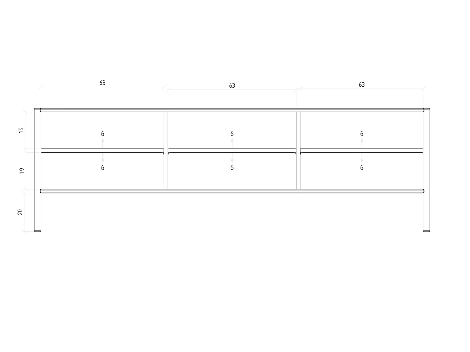 POLA - TV-Möbel mit Rattantüren aus Kernbuche naturgeölt