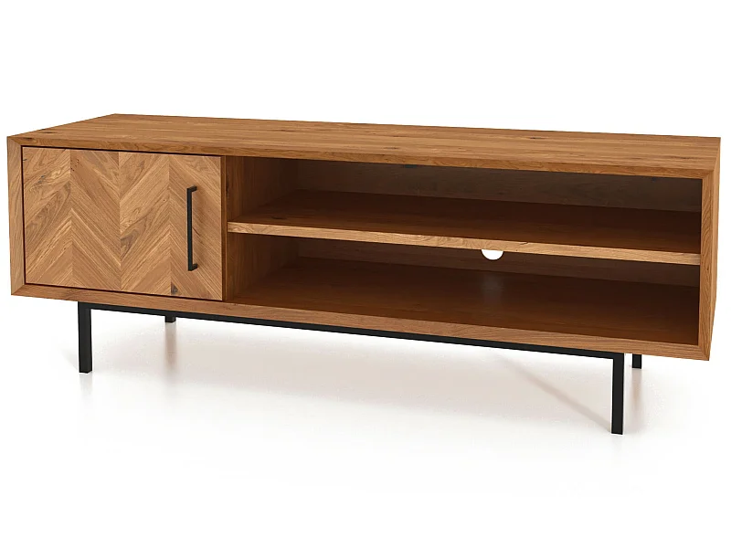 ABIES - TV-Möbel mit Holztüren aus Wildeiche naturgeölt