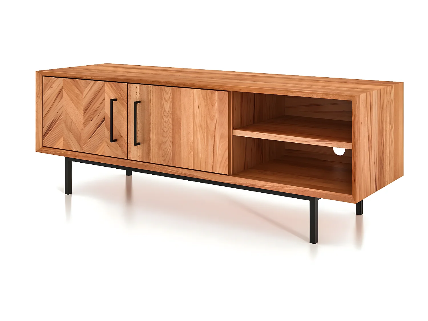 ABIES - TV-Möbel mit Holztüren aus Kernbuche naturgeölt