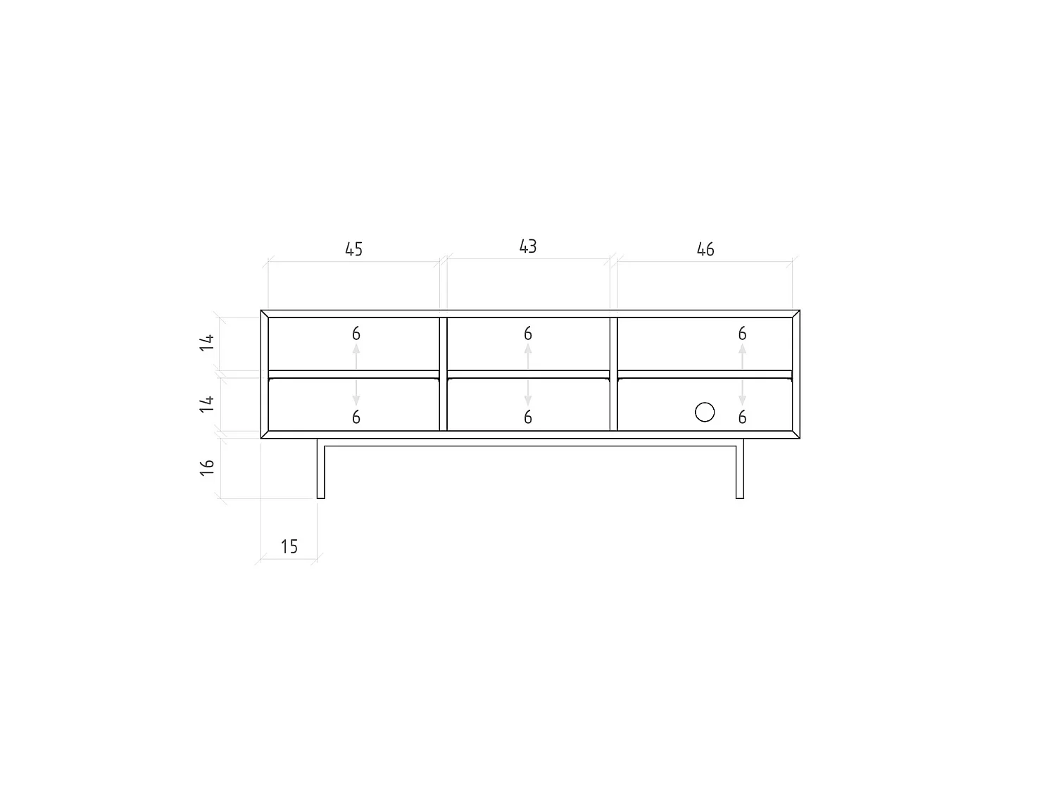 ABIES - TV-Möbel mit Holztüren aus Wildeiche naturgeölt