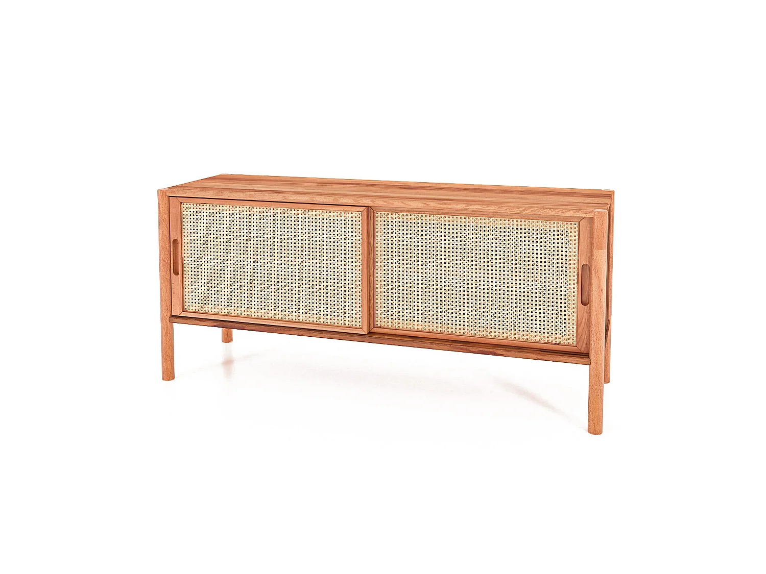 POLA - TV-Möbel mit Schiebetüren aus Kernbuche naturgeölt