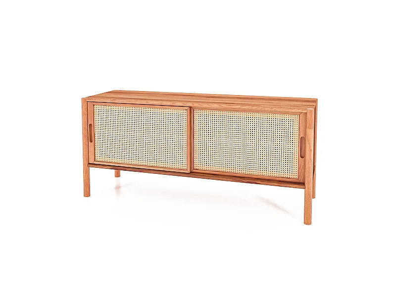 POLA - TV-Möbel mit Schiebetüren aus Kernbuche naturgeölt