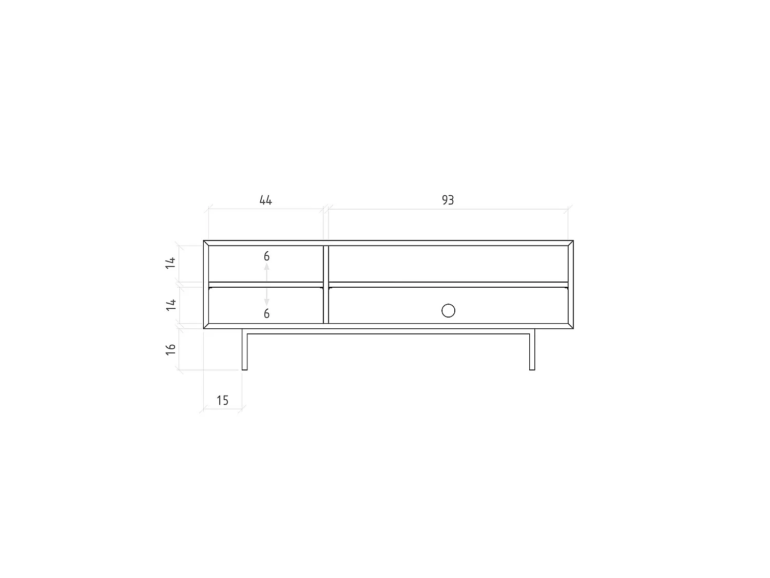 ABIES - TV-Möbel mit Holztüren aus Kernbuche naturgeölt