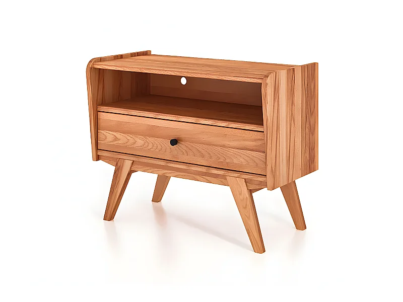 RETRO - TV-Möbel mit Schublade aus Kernbuche naturgeölt