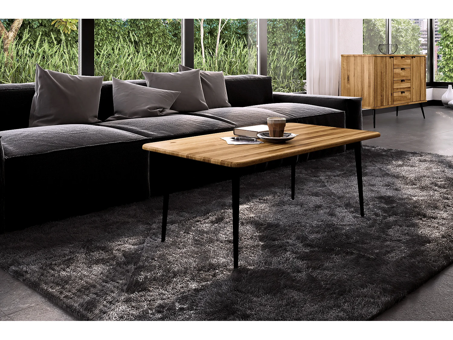 KULA - Couchtisch aus Wileiche, naturgeölt 60x110