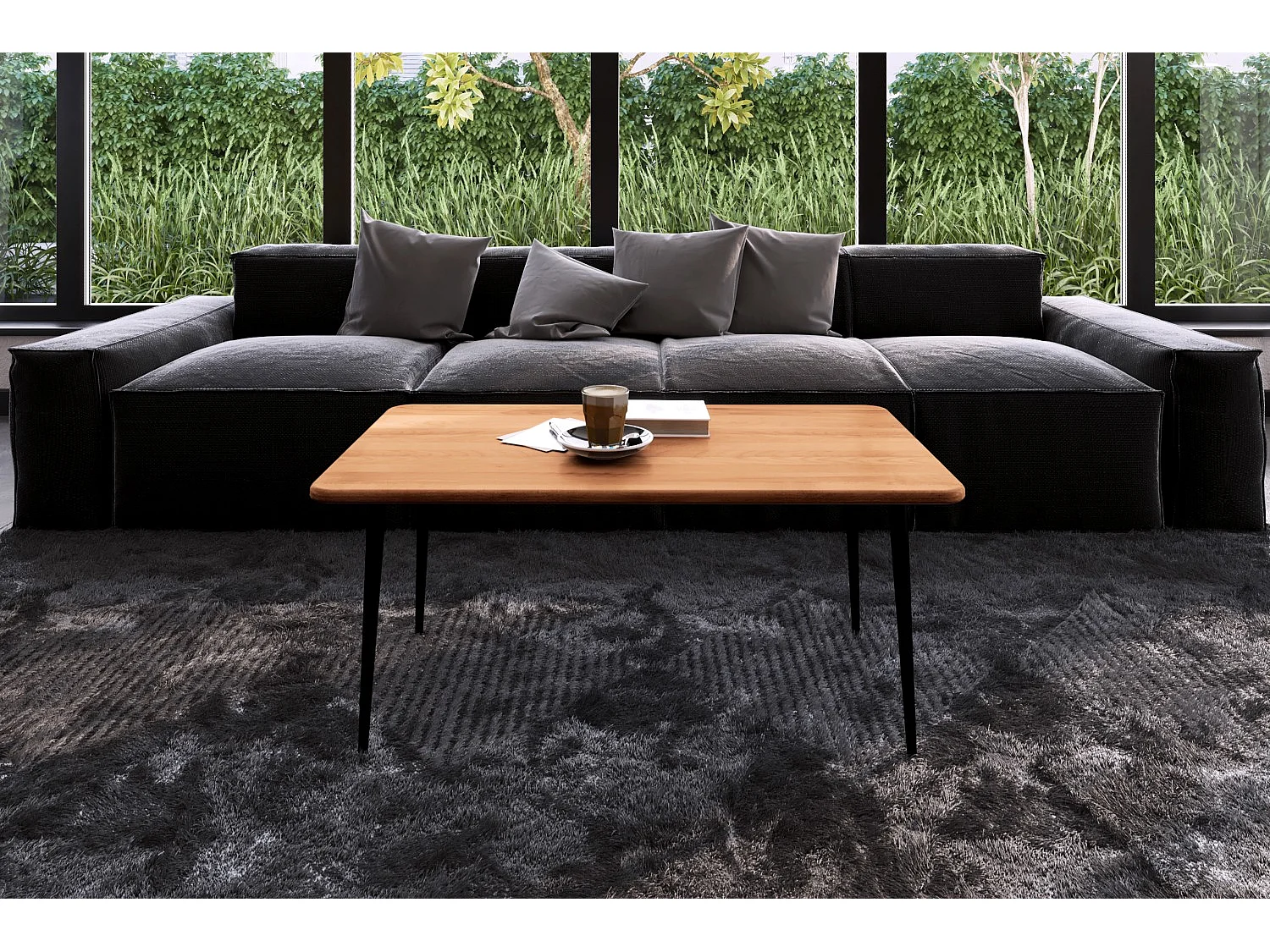 KULA - Couchtisch aus Kernbuche, naturgeölt 60x80