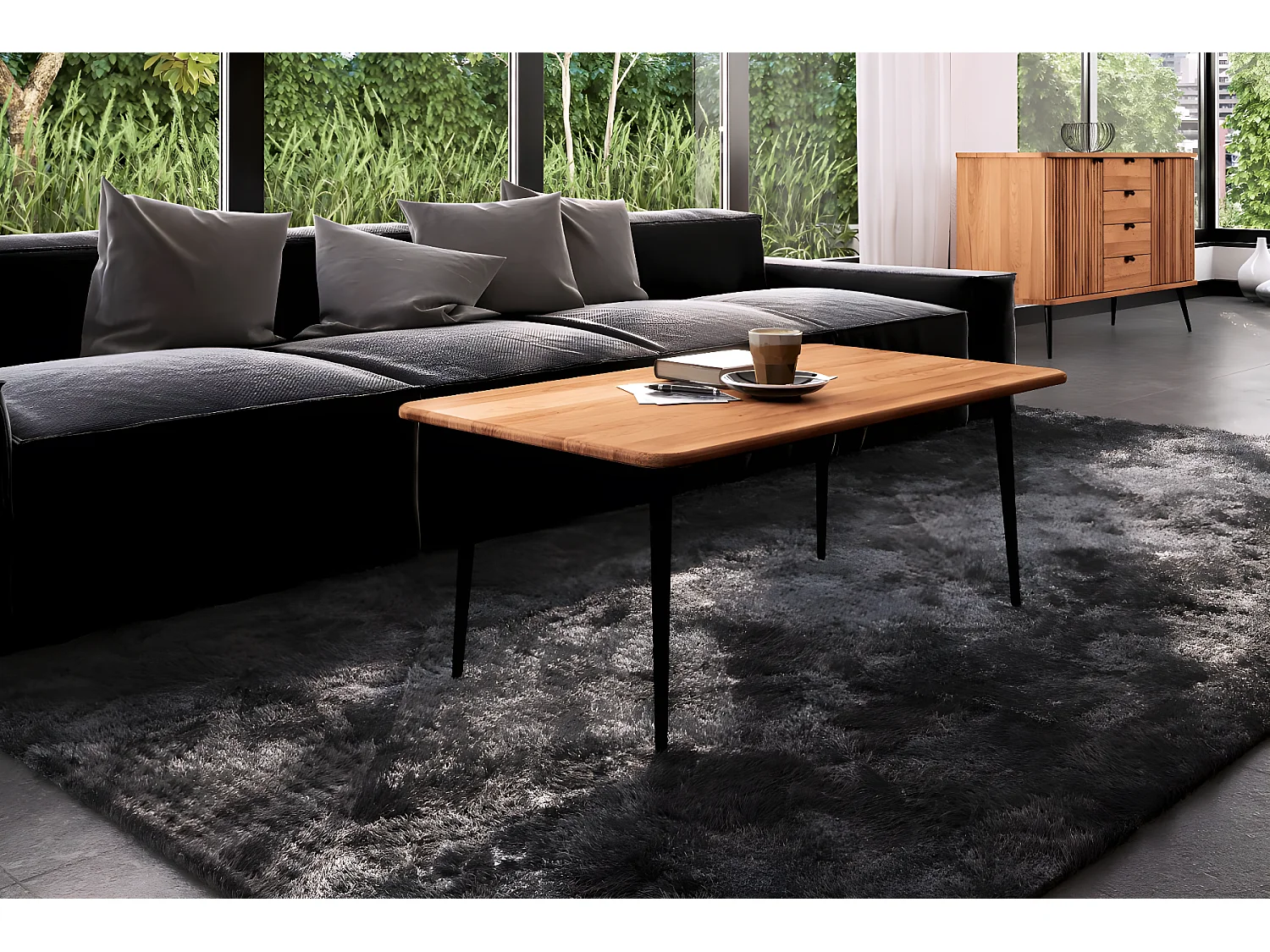 KULA - Couchtisch aus Kernbuche, naturgeölt 60x80