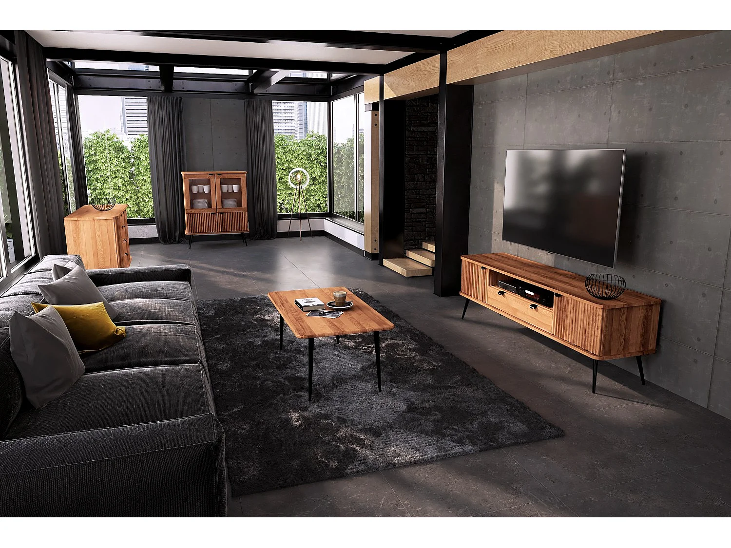 KULA - Couchtisch aus Kernbuche, naturgeölt 60x80