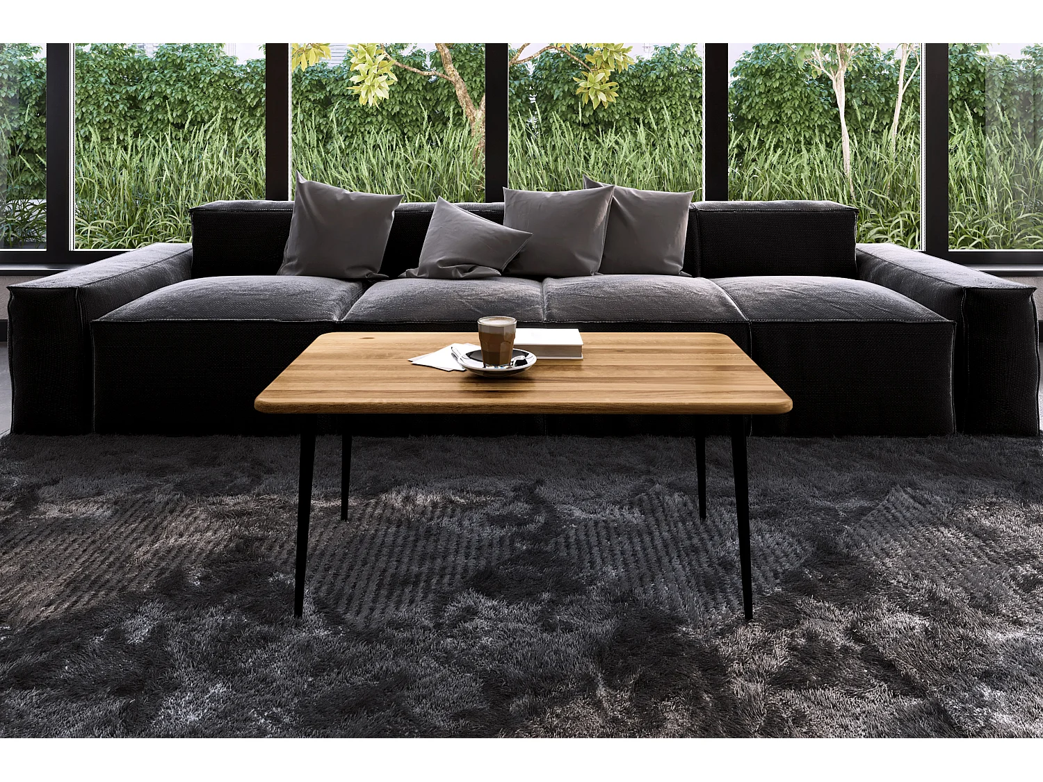 KULA - Couchtisch aus Wileiche, naturgeölt 60x80