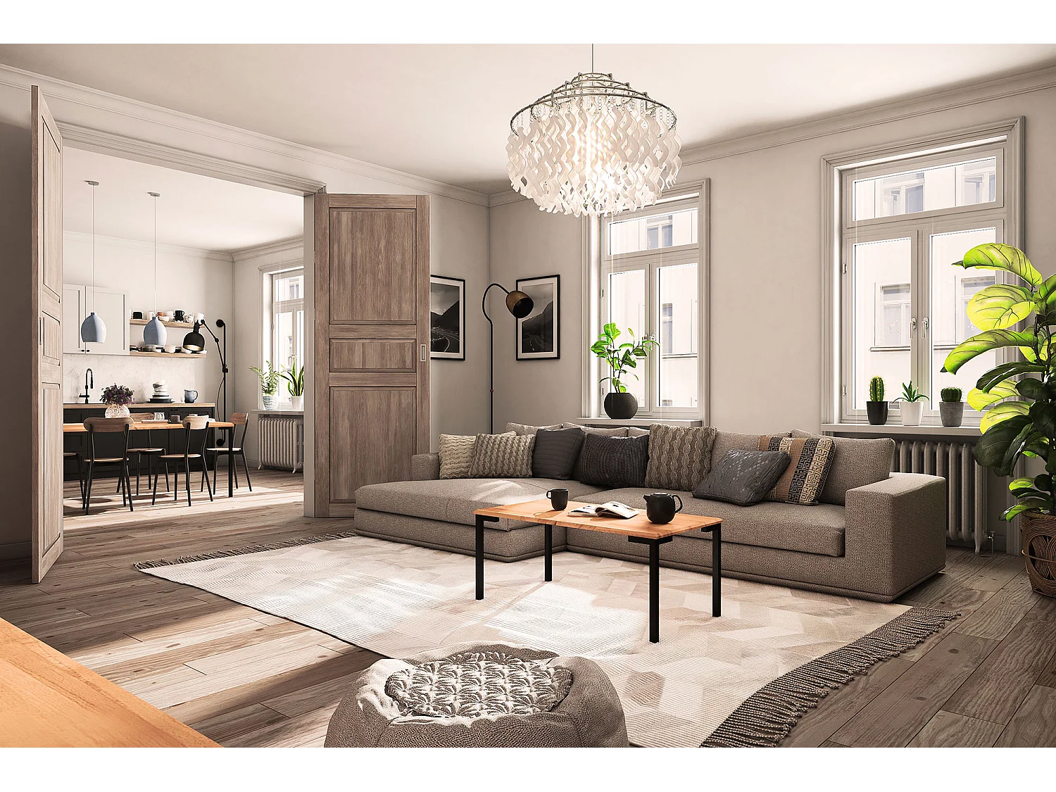 ABIES - Couchtisch aus Kernbuche, naturgeölt 80x80