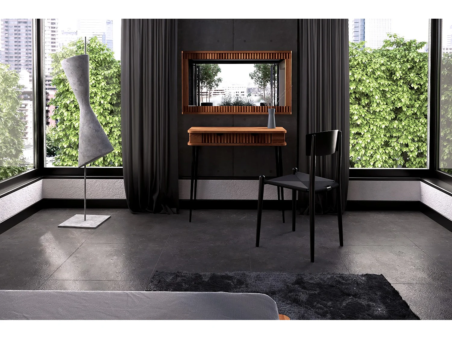 KULA - Schminktisch mit Schubladen aus Kernbuche, naturgeölt