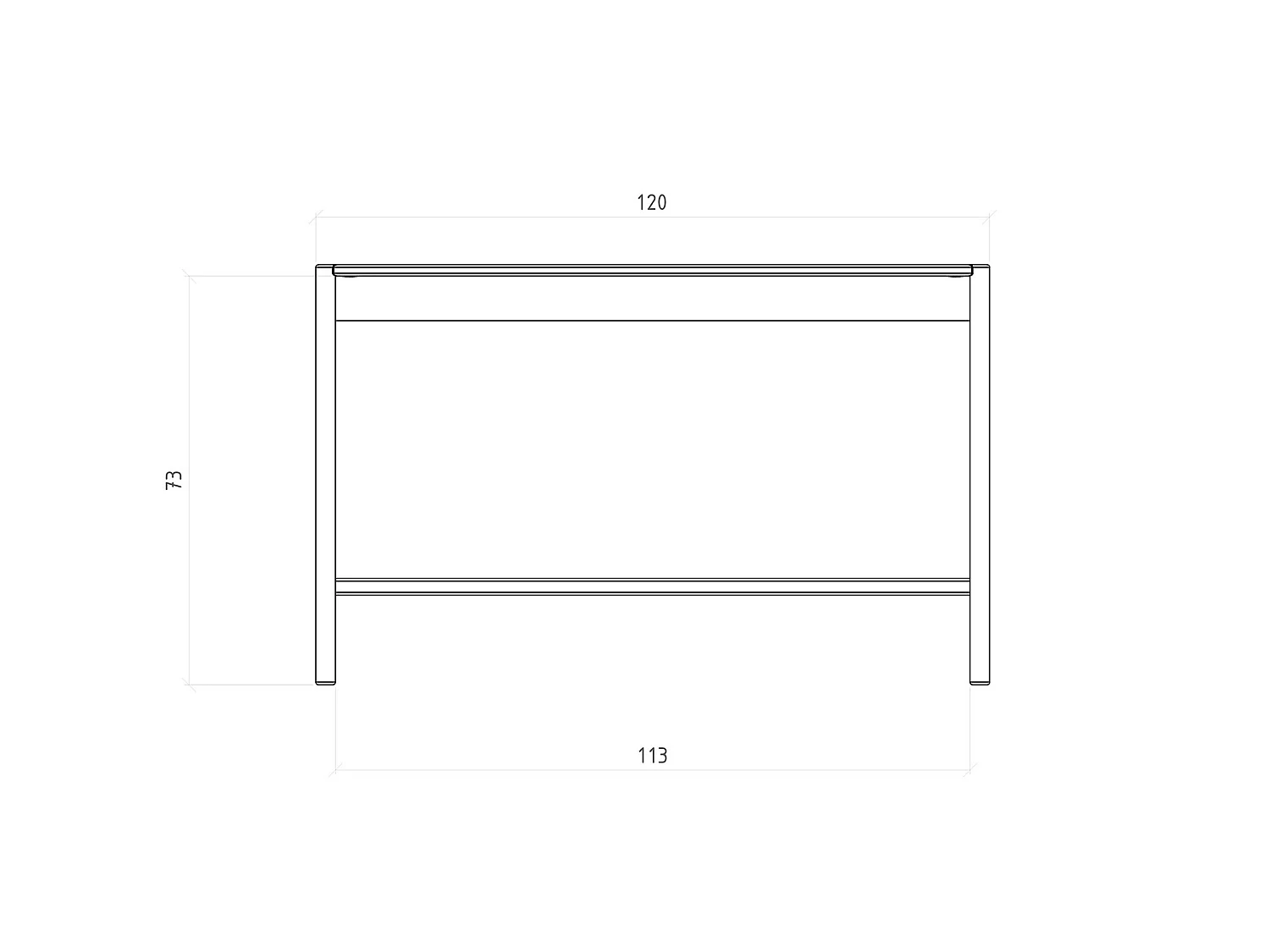 POLA - Schminktisch mit Schublade aus Wildeiche, naturgeölt