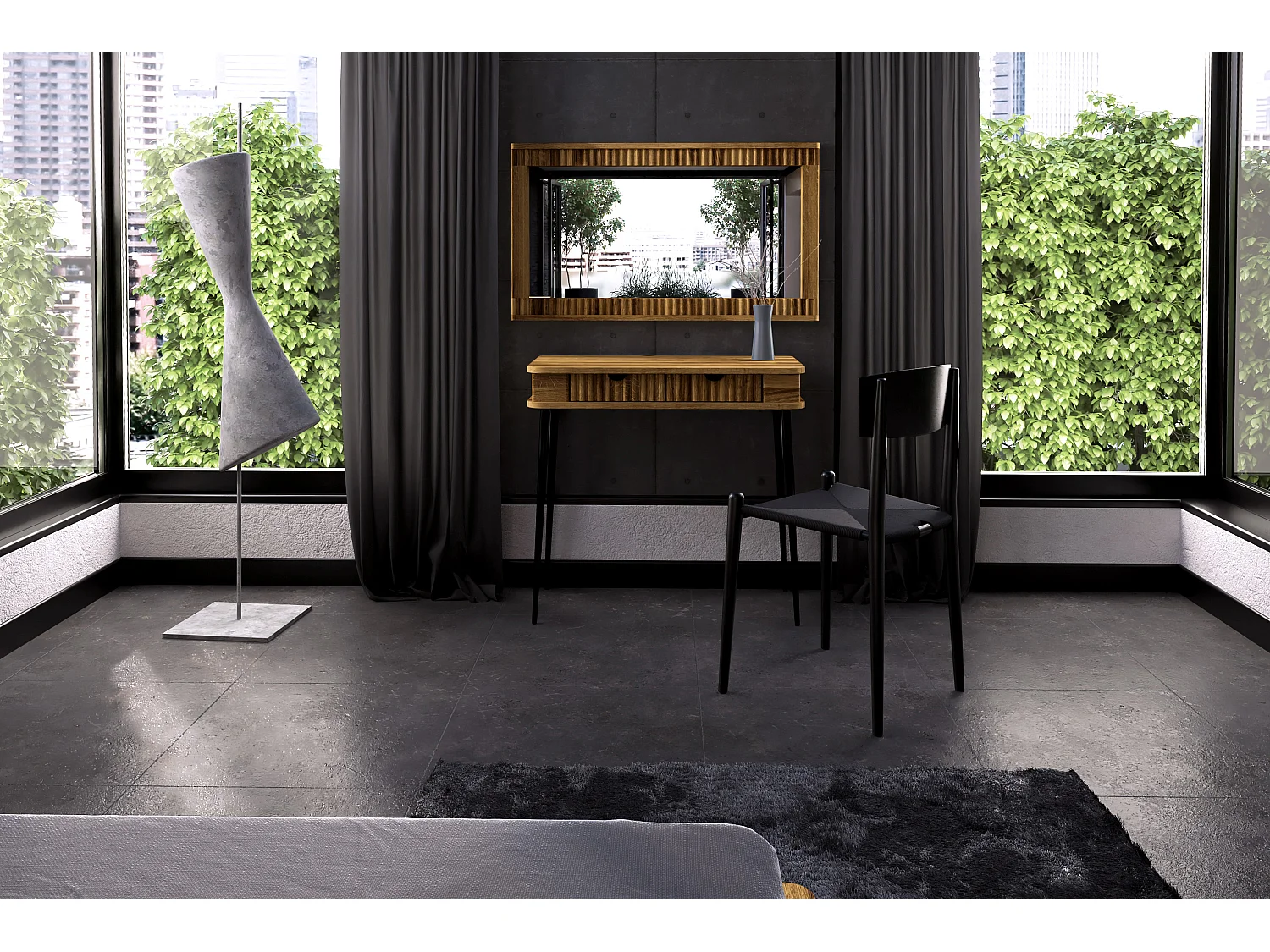 KULA - Schminktisch mit Schubladen aus Wildeiche, naturgeölt