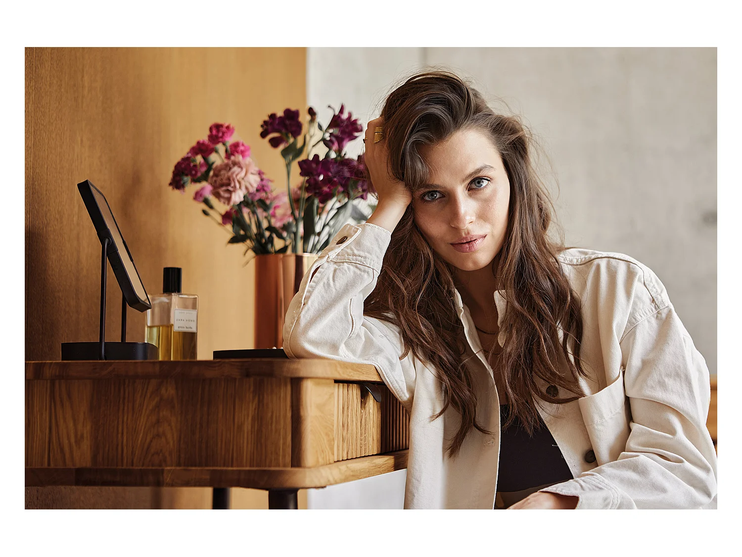 KULA - Schminktisch mit Schubladen aus Wildeiche, naturgeölt