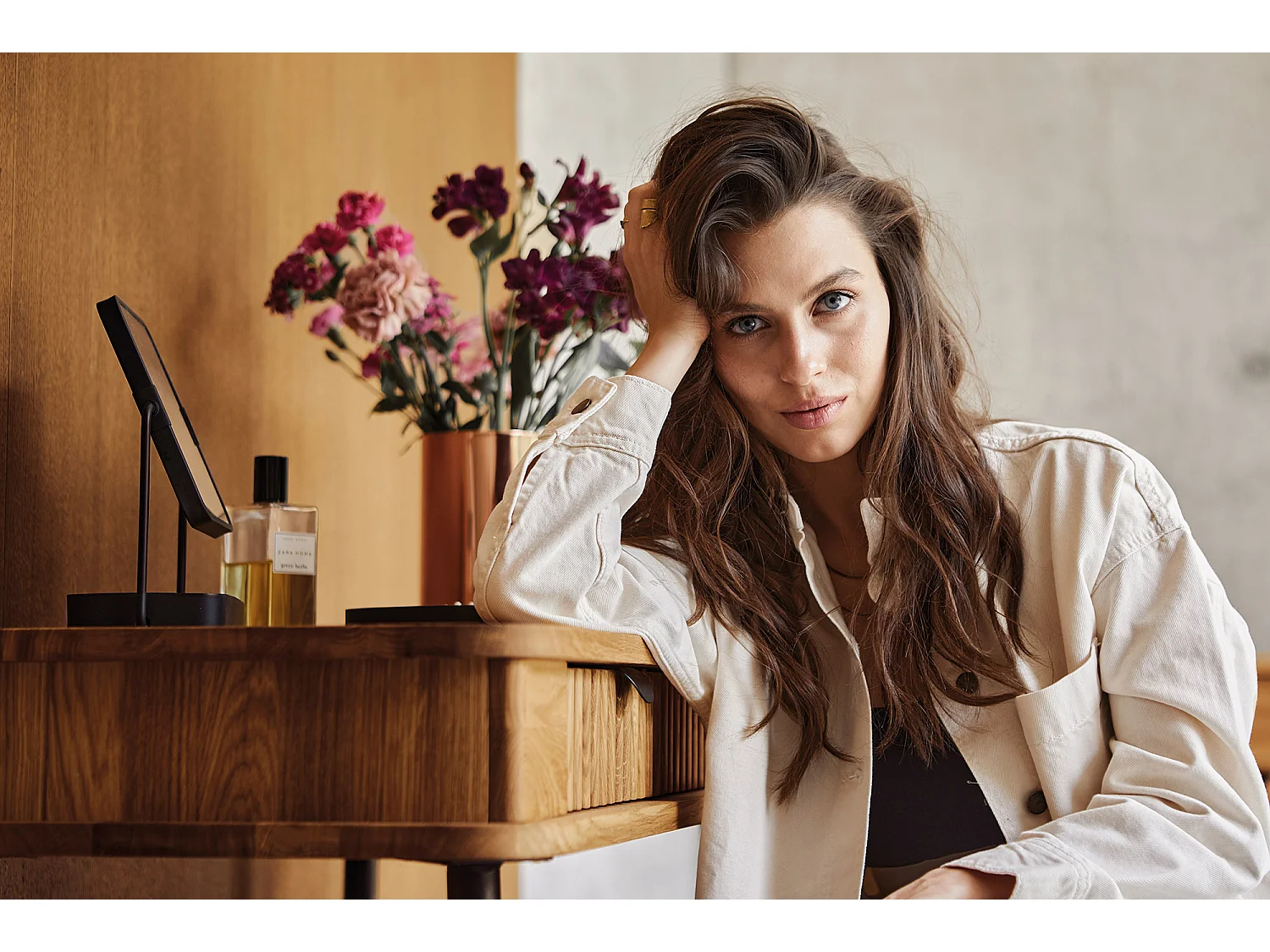 KULA - Schminktisch mit Schubladen aus Wildeiche, naturgeölt