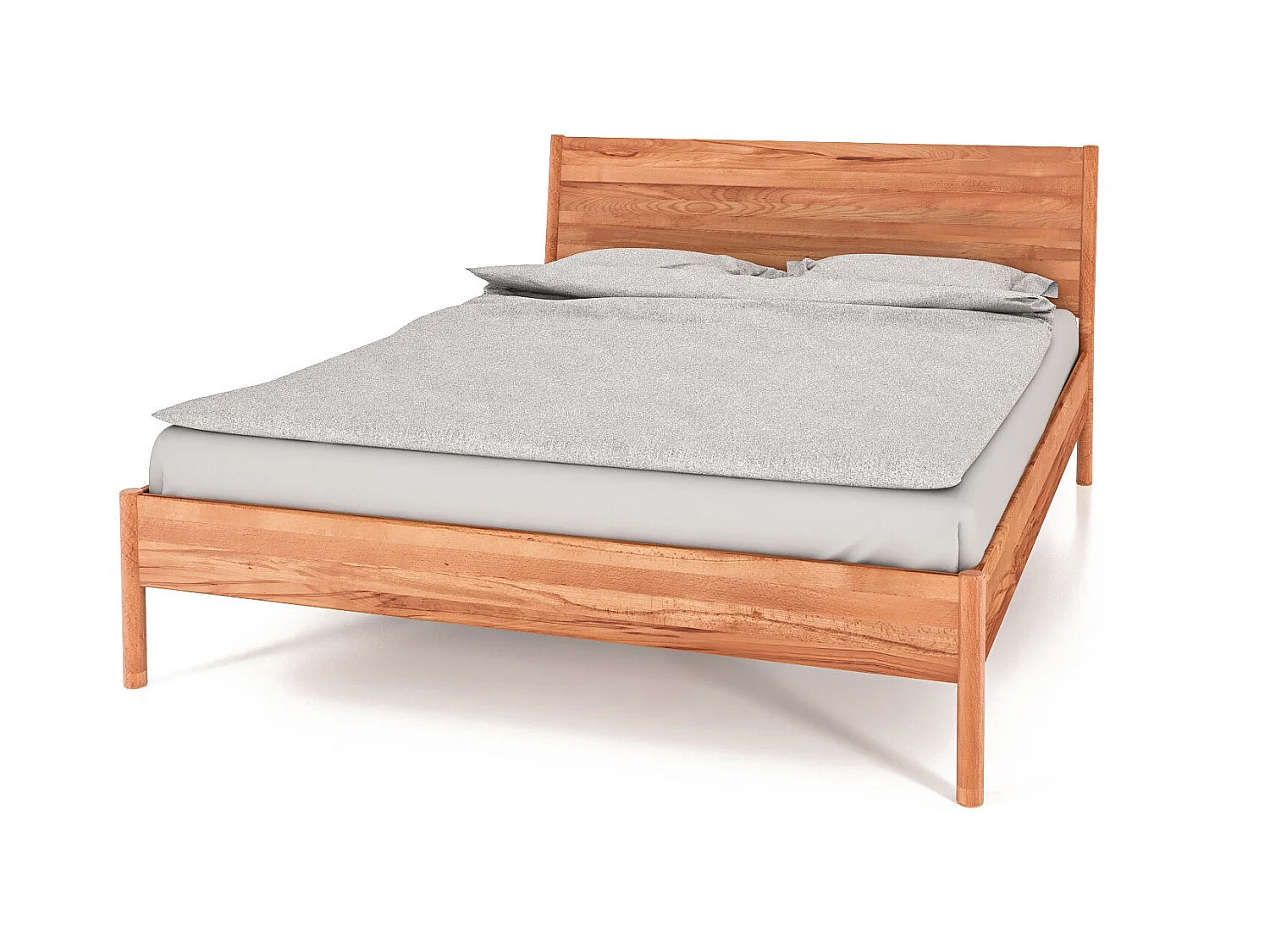 POLA - Bettgestell mit Holzkopfteil 160 x 200 aus Kernbuche naturgeölt