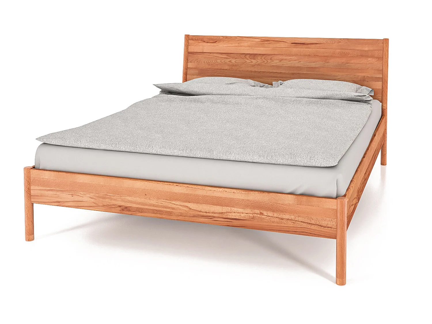 POLA - Bettgestell mit Holzkopfteil 180 x 200 aus Kernbuche naturgeölt