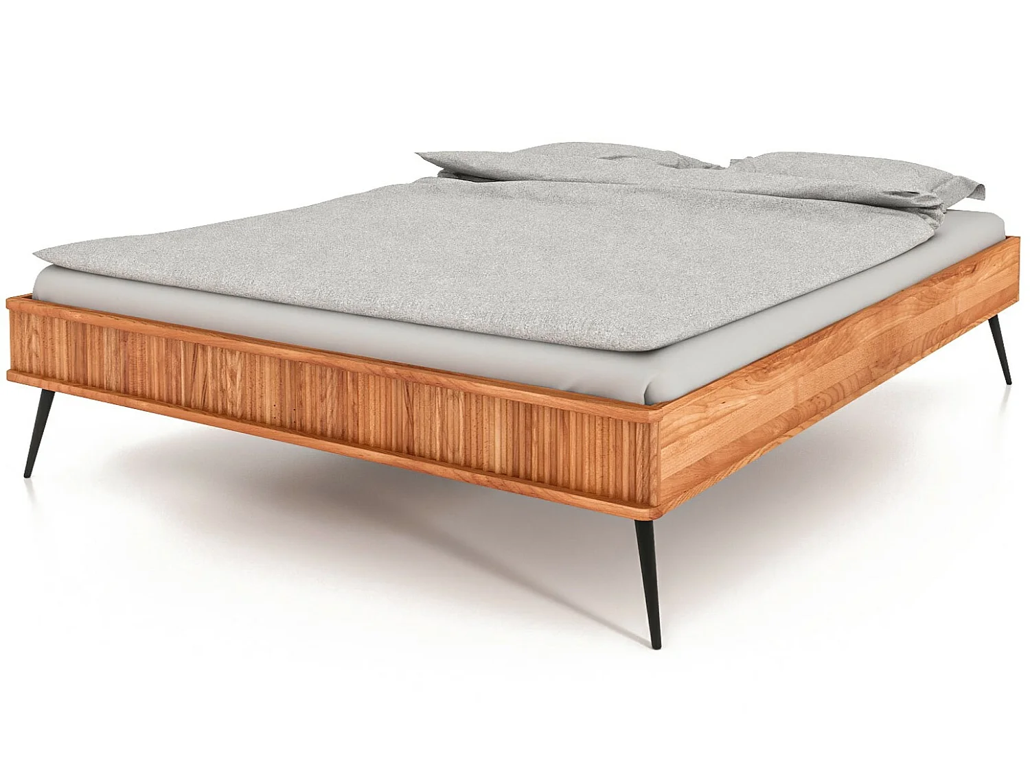 KULA - Bettgestell ohne kopfteil 180 x 200 aus Kernbuche naturgeölt