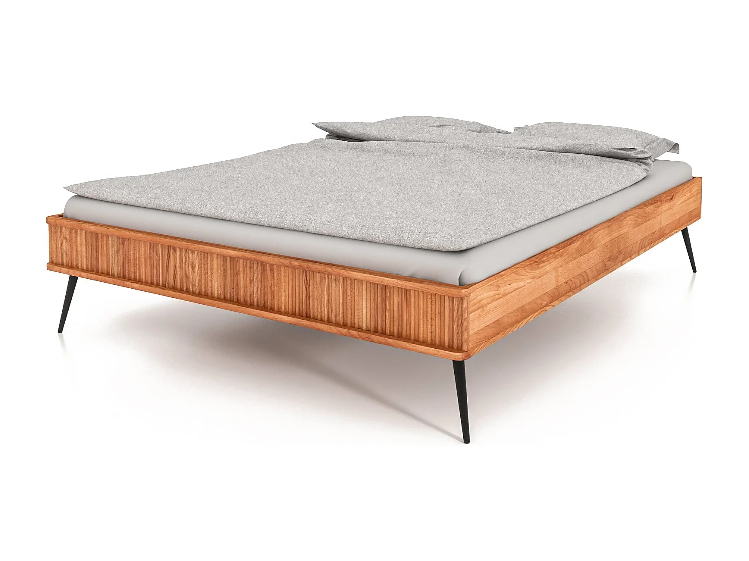 KULA - Bettgestell ohne kopfteil 180 x 200 aus Kernbuche naturgeölt