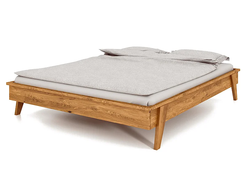 RETRO - Bettgestell ohne kopfteil 120 x 200 aus Wildeiche naturgeölt