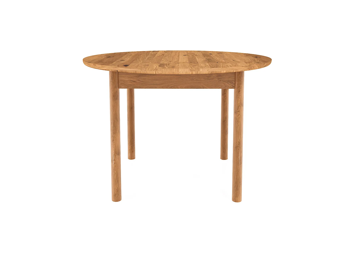 POLA - Runder Tisch mit Ausziehfunktion aus Wildeiche, naturgeölt Φ100